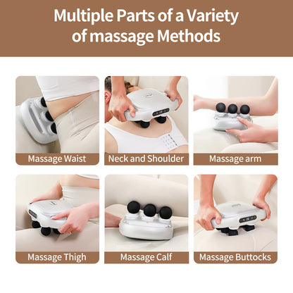 Handheld Deep Tissue Massagers  Percussion Massage Gun  6-Head Back Massager For Muscle Relaxation In Back Leg Neck Shoulder And Body