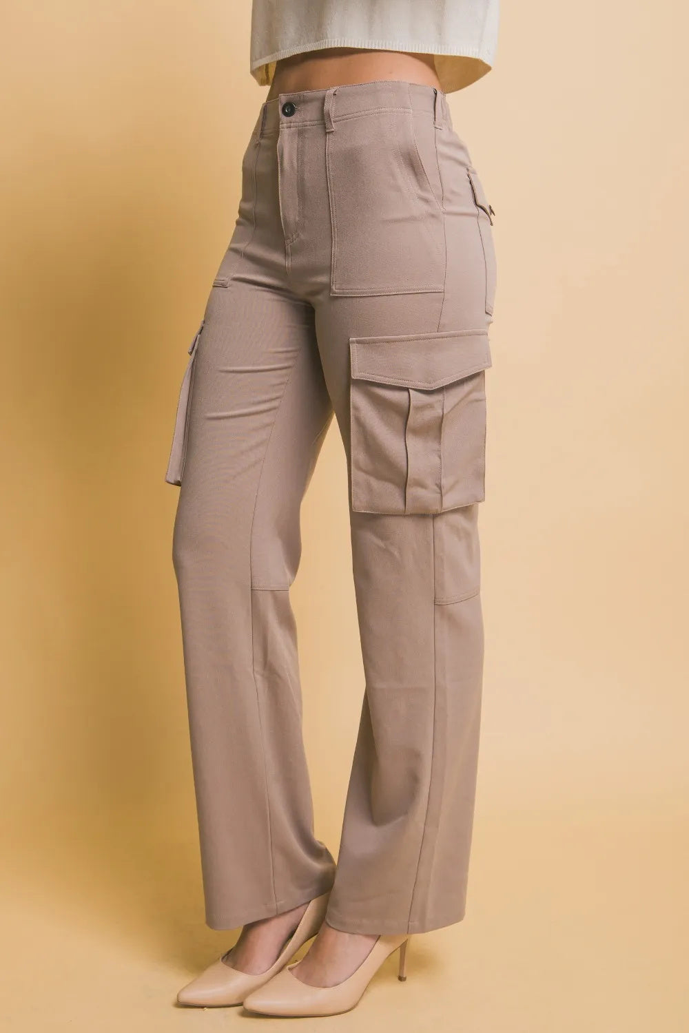 NEW Love Tree High Rise Cargo Pants With Pockets