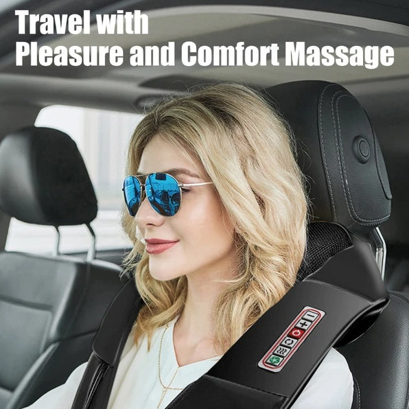 NEW Shiatsu Back Neck And Shoulder Massager With Heat Deep Tissue 3D Kneading Pillow