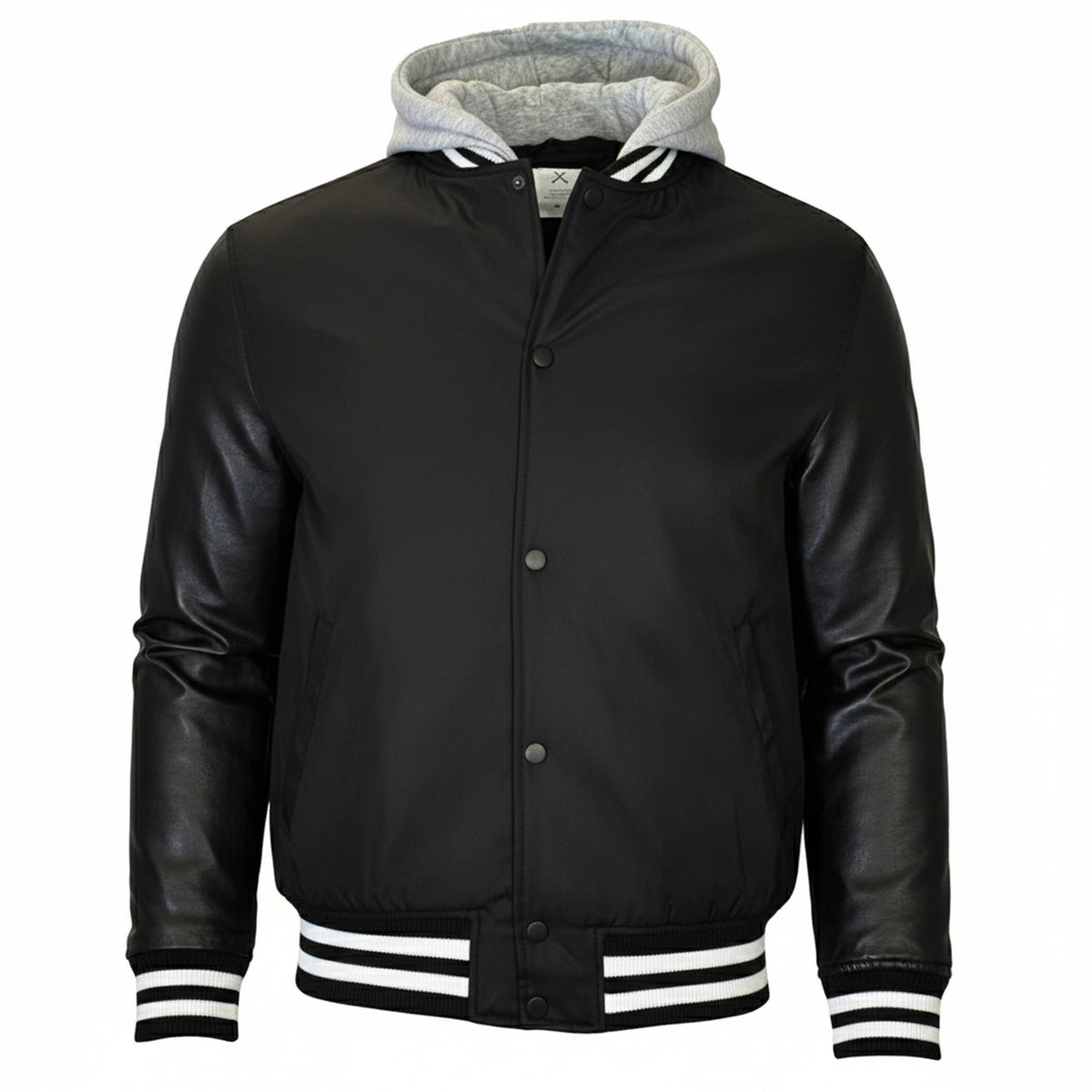 Men’s Hooded Varsity Jacket w/ Detachable Hood