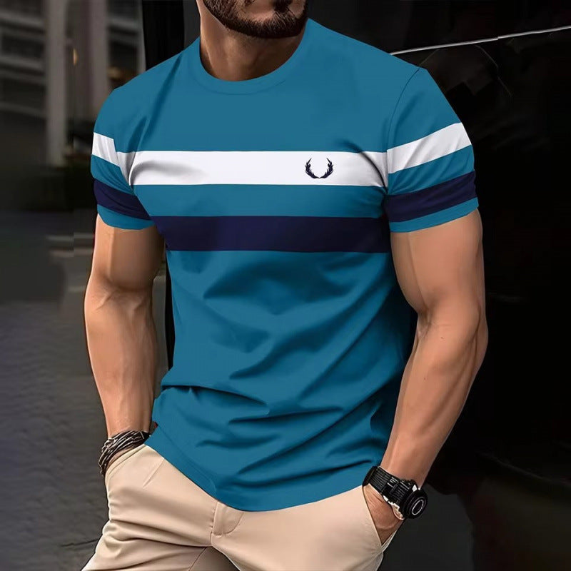 Men’s Premium Breathable Stripe Performance Tee
