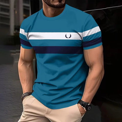 Men’s Premium Breathable Stripe Performance Tee