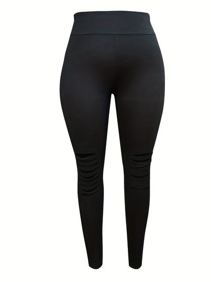 NEW Plus Size Burnt Flower Solid Color Bottom Women&