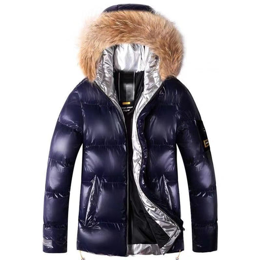 Shiny hooded down padded jacket - JonaStore