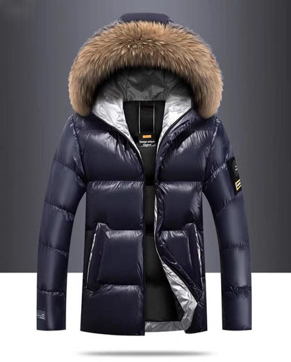Shiny hooded down padded jacket - JonaStore