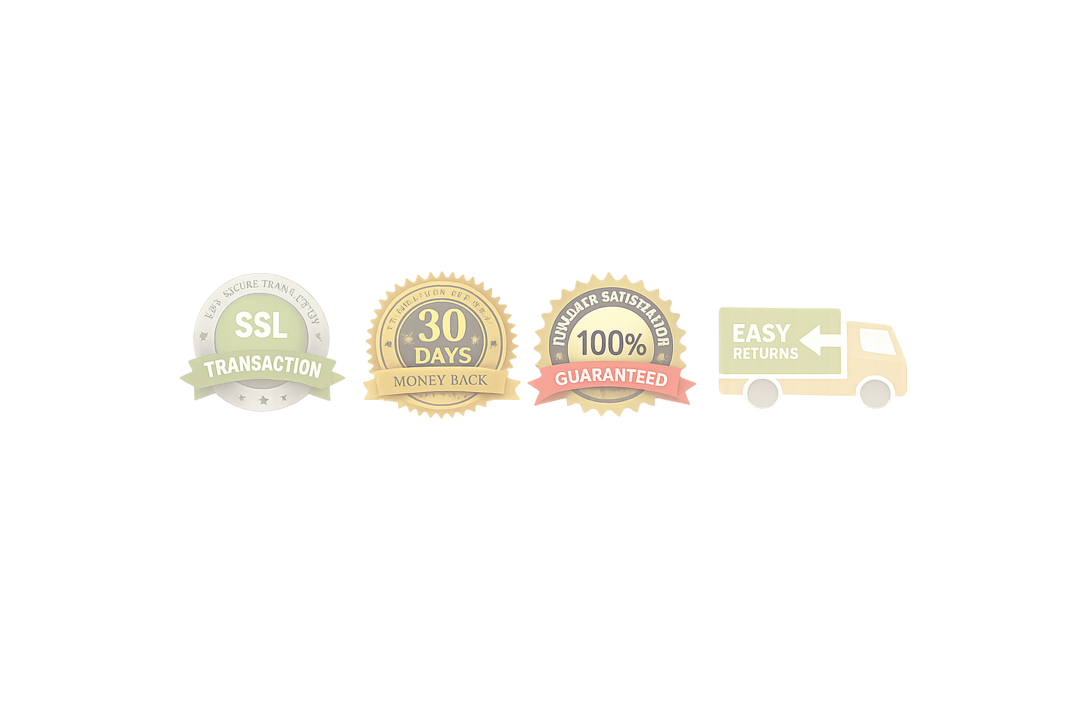 Secure Checkout, 30-Day Money-Back, Easy Returns, Customer Support