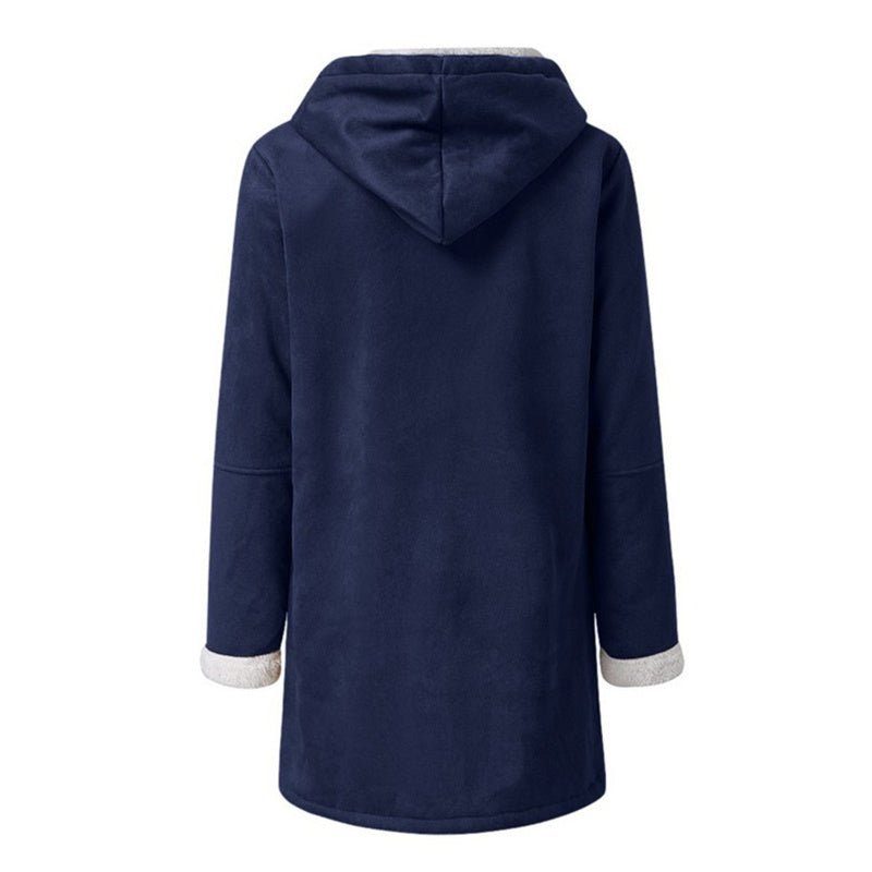 Winter Jackets For Women Sherpa Lined Jacket Women Duffle Toggle Coat Hooded Fleece Jacket - JonaStore