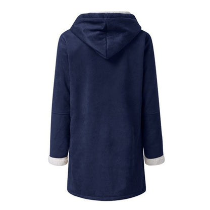 Winter Jackets For Women Sherpa Lined Jacket Women Duffle Toggle Coat Hooded Fleece Jacket - JonaStore